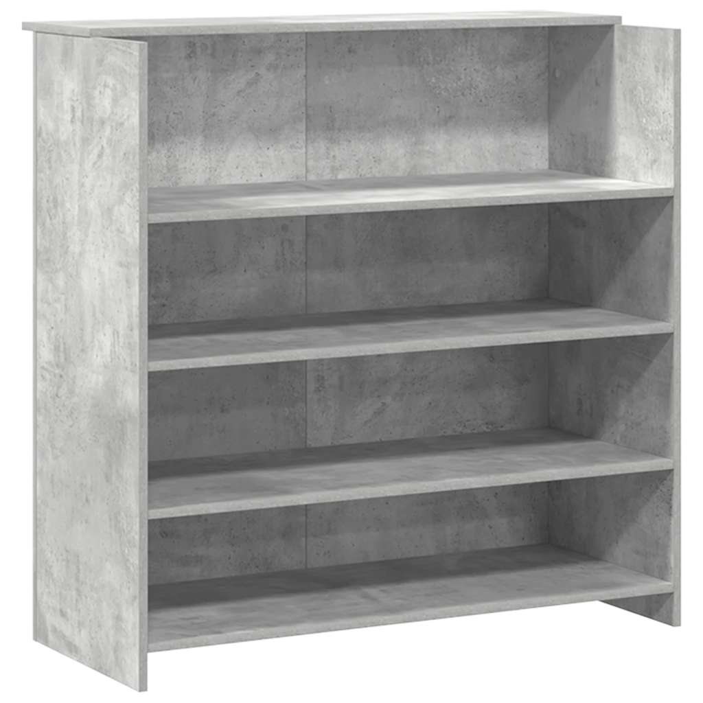 Reception Desk Concrete Gray 200x50x103.5 cm Wood-based Material