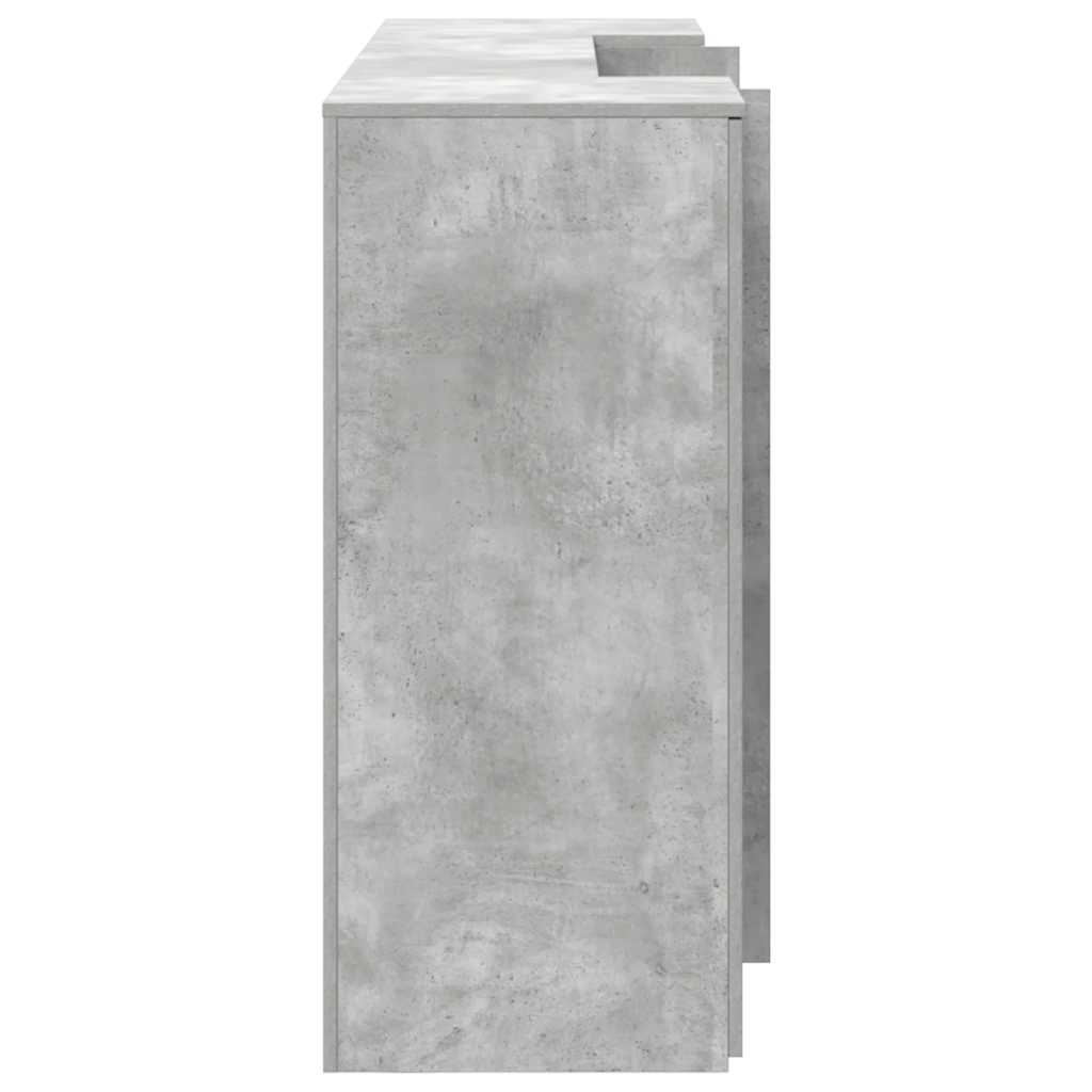 Reception Desk Concrete Gray 200x50x103.5 cm Wood-based Material