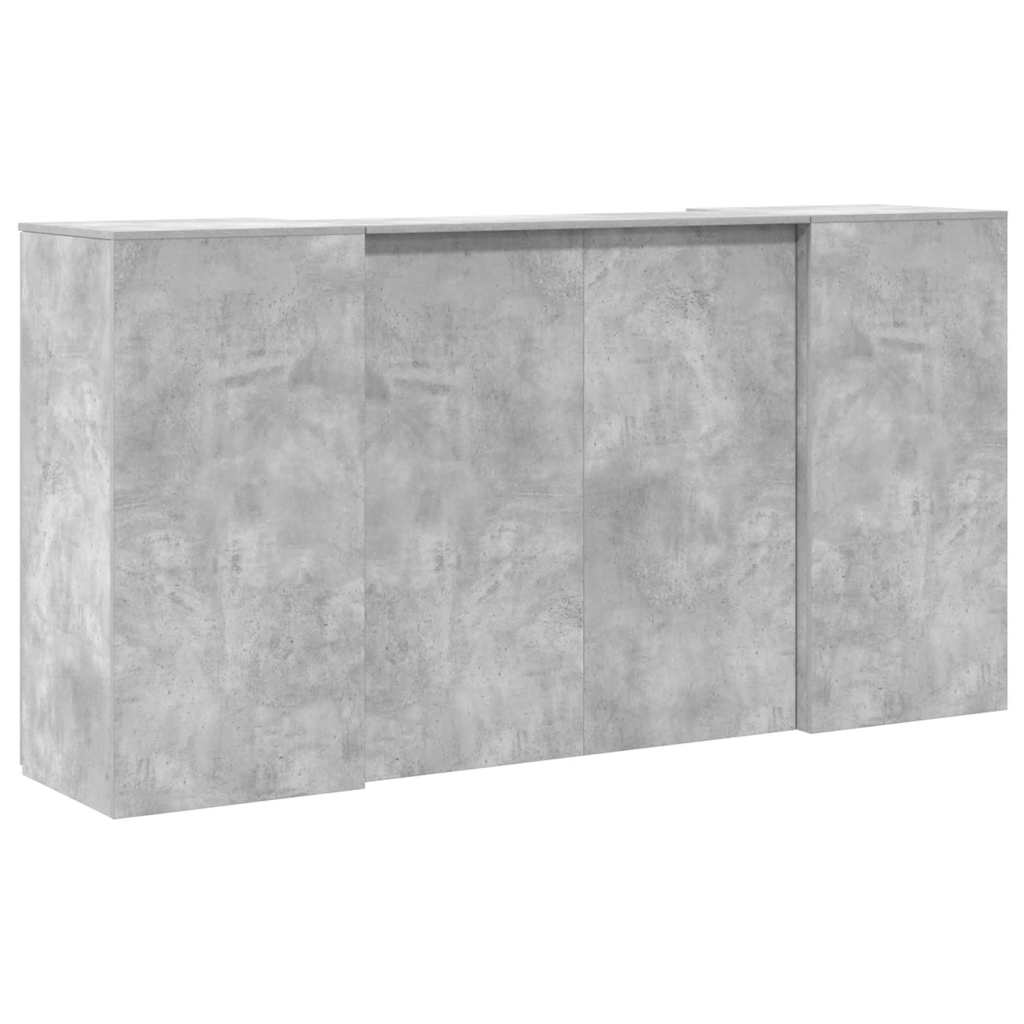 Reception Desk Concrete Gray 200x50x103.5 cm Wood-based Material