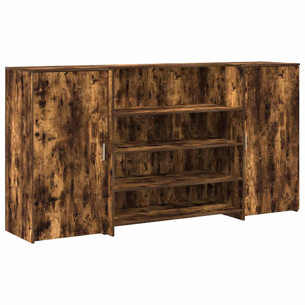 Reception counter Smoked oak 200x50x103.5 cm Wood-based material
