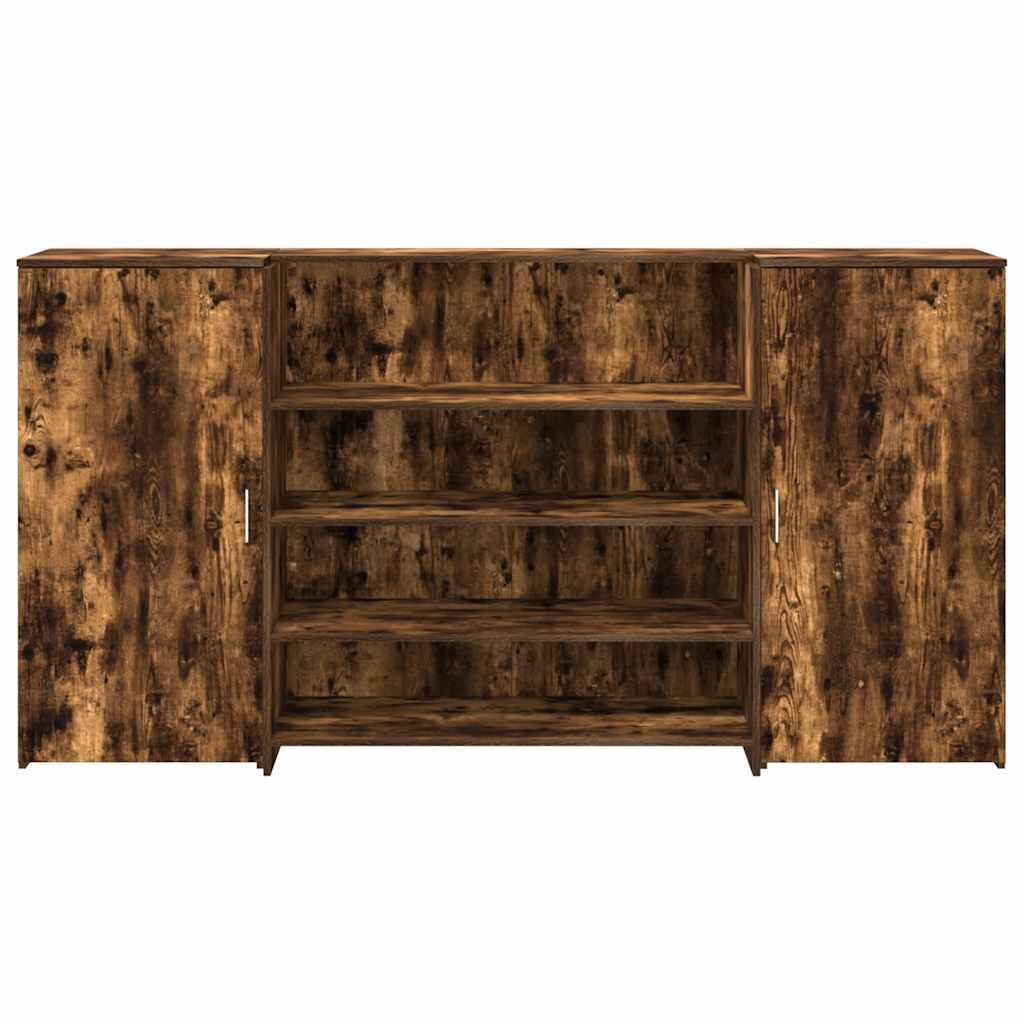 Reception counter Smoked oak 200x50x103.5 cm Wood-based material