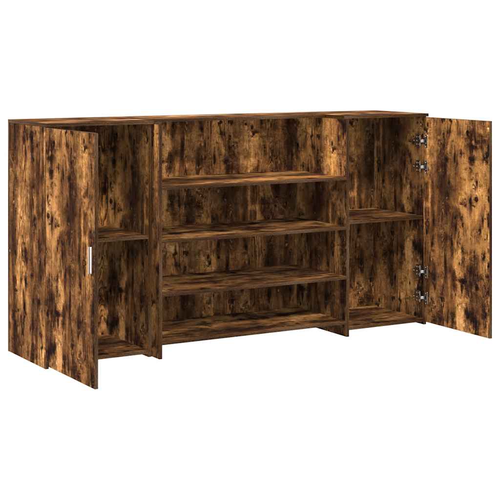 Reception counter Smoked oak 200x50x103.5 cm Wood-based material