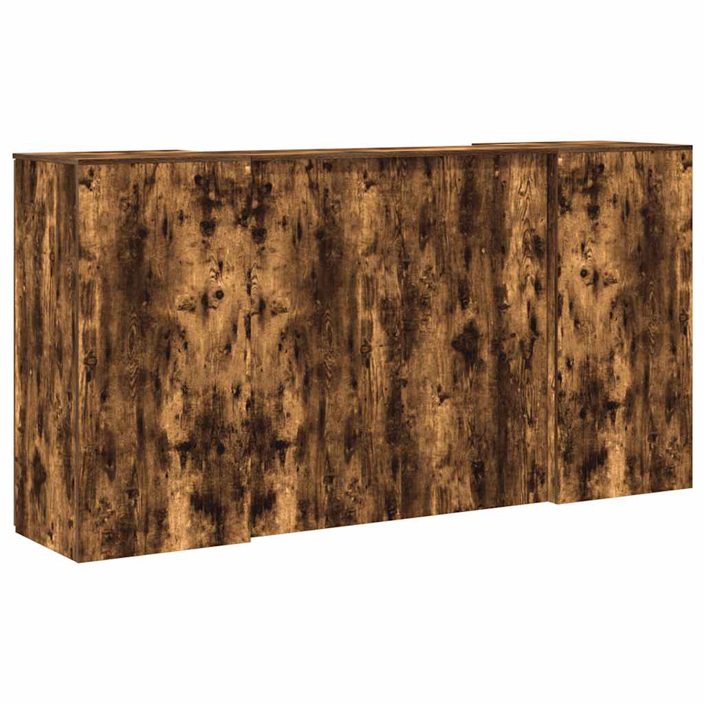 Reception counter Smoked oak 200x50x103.5 cm Wood-based material