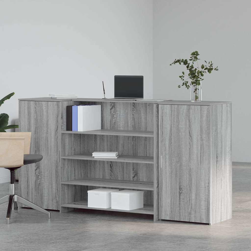 Empfangstheke Grau Sonoma 200x50x103,5 cm Holzwerkstoff
