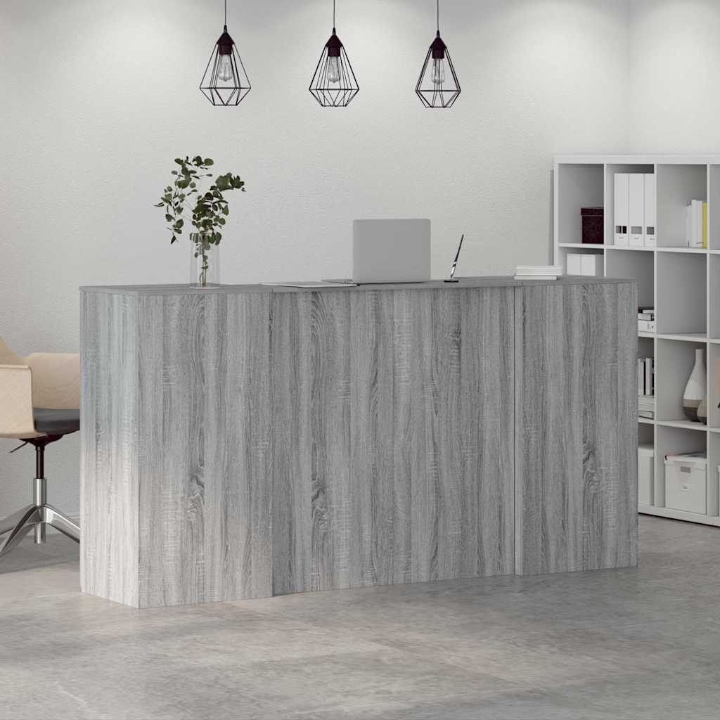 Empfangstheke Grau Sonoma 200x50x103,5 cm Holzwerkstoff