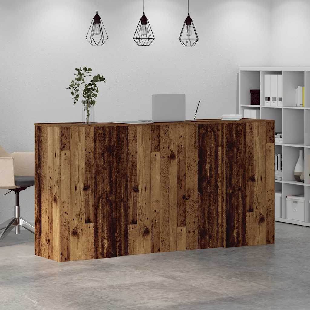 Empfangstheke Altholz-Optik 200x50x103,5 cm Holzwerkstoff