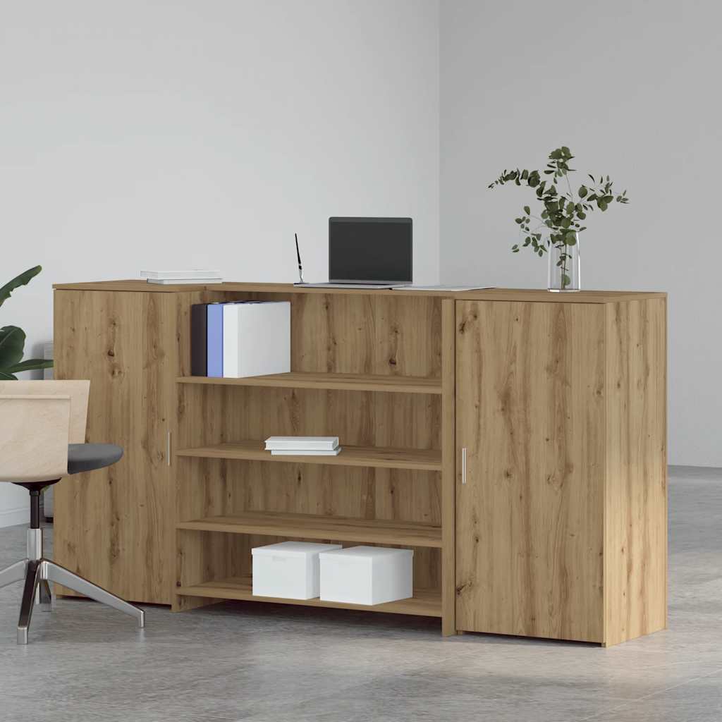 Reception Desk Artisan Oak 200x50x103.5 cm Wood-based Material