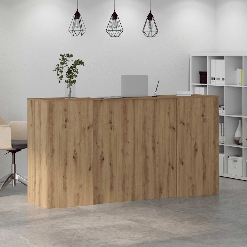 Reception Desk Artisan Oak 200x50x103.5 cm Wood-based Material