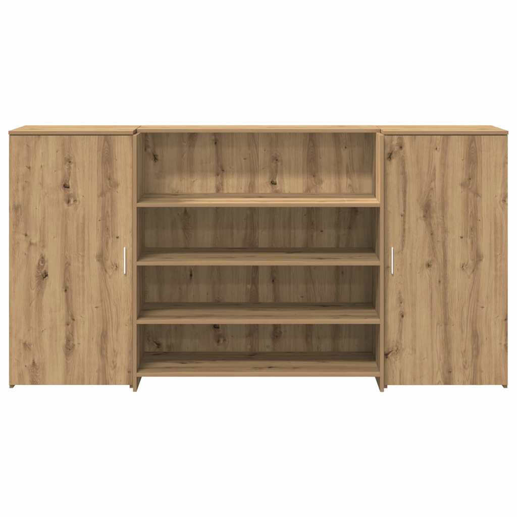 Reception Desk Artisan Oak 200x50x103.5 cm Wood-based Material
