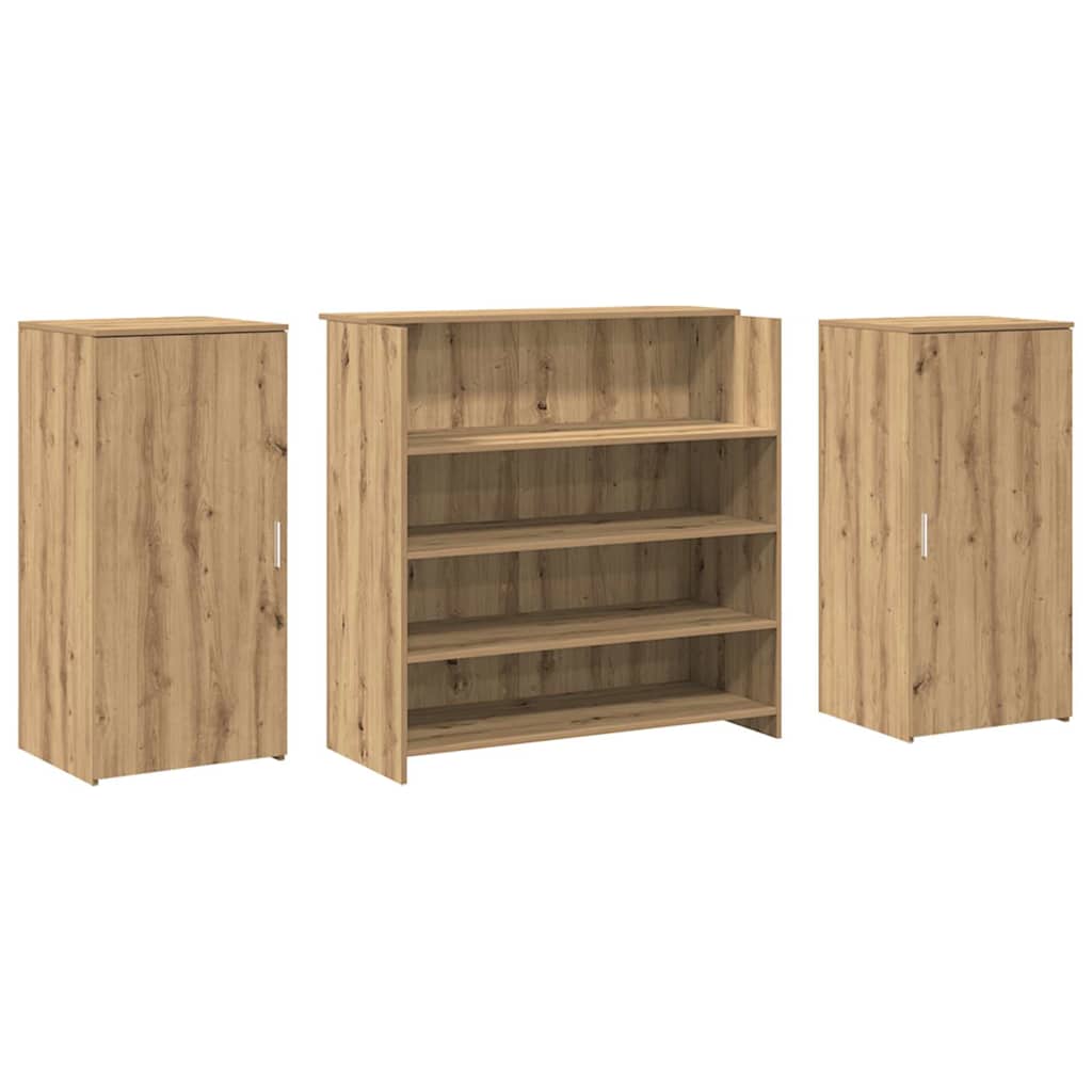 Reception Desk Artisan Oak 200x50x103.5 cm Wood-based Material