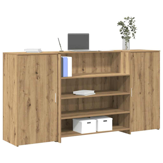 Reception Desk Artisan Oak 200x50x103.5 cm Wood-based Material