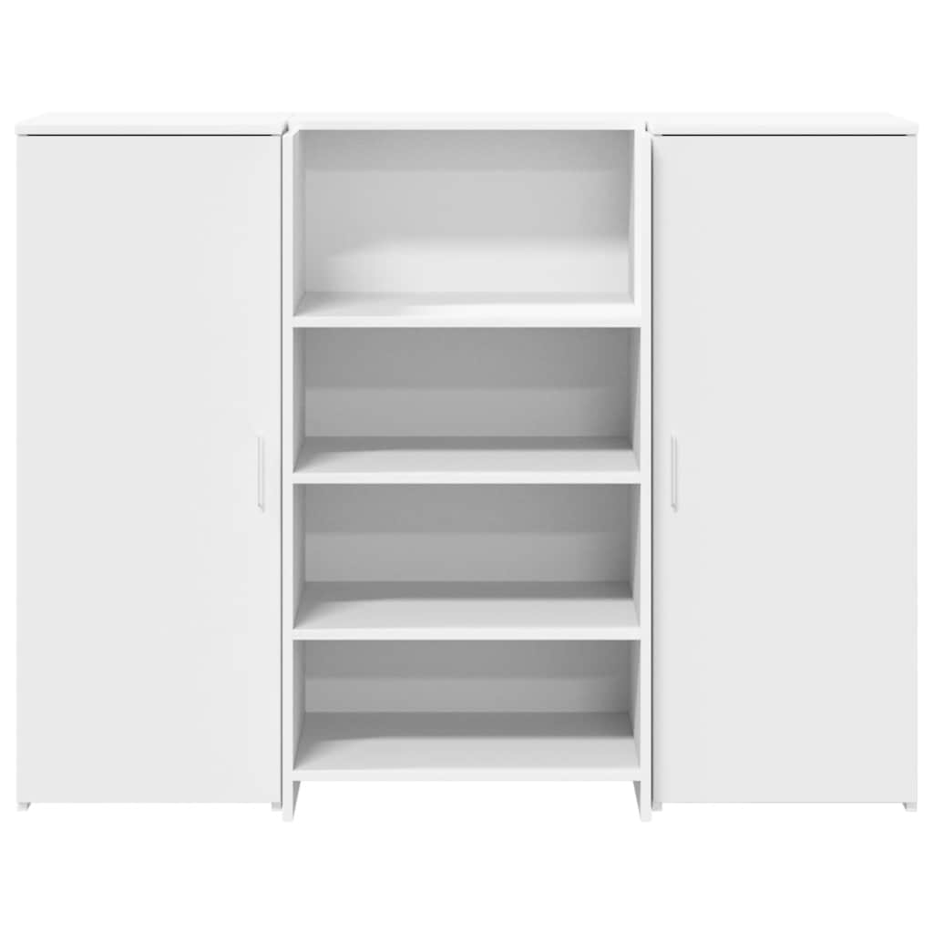 Reception Counter White 135x50x103.5 cm Wood-based Material