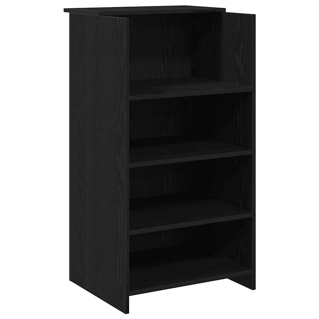 Empfangstheke Schwarz Eichen-Optik 135x50x103,5cm Holzwerkstoff