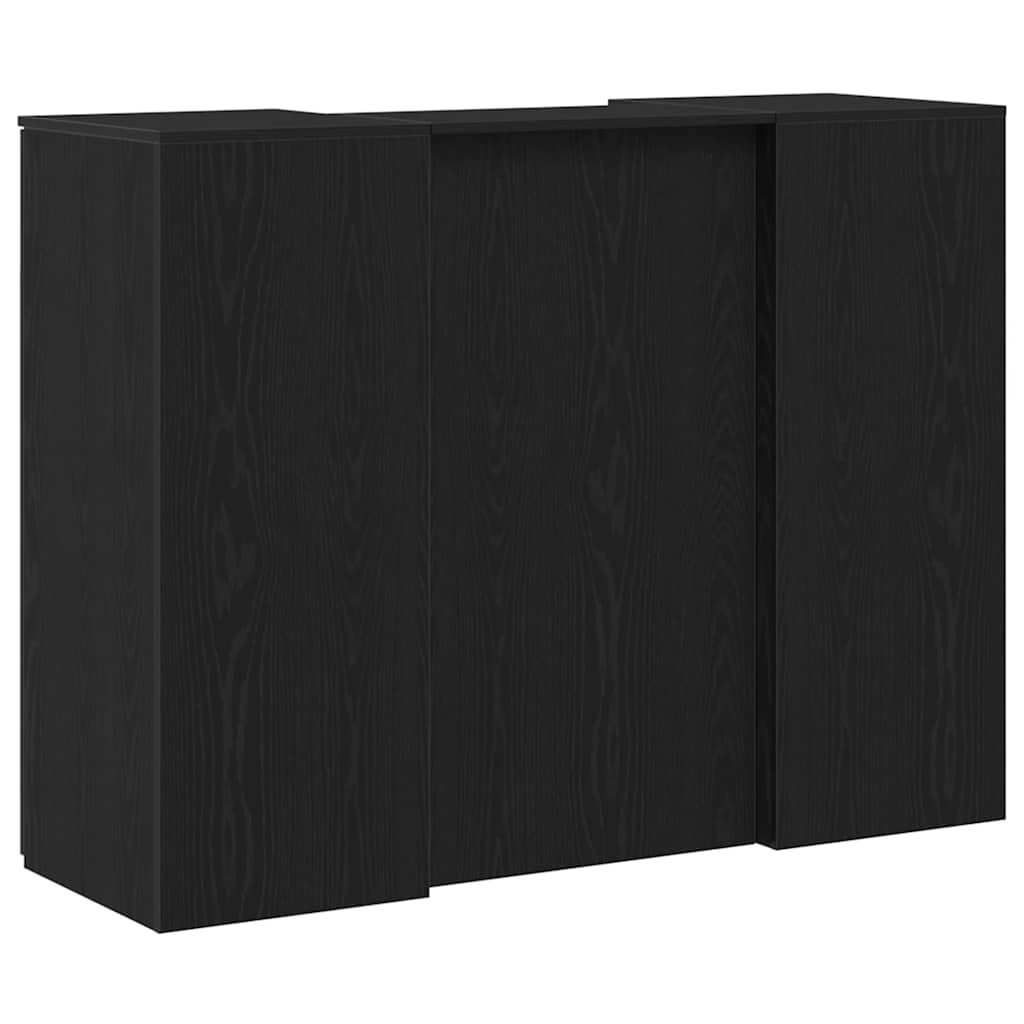 Empfangstheke Schwarz Eichen-Optik 135x50x103,5cm Holzwerkstoff