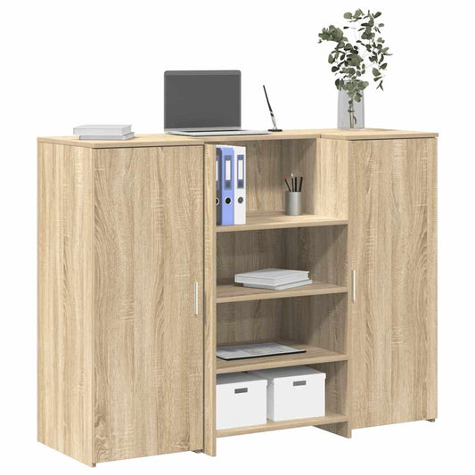 Comptoir d'accueil chêne Sonoma 135x50x103,5 cm Panneau de particules