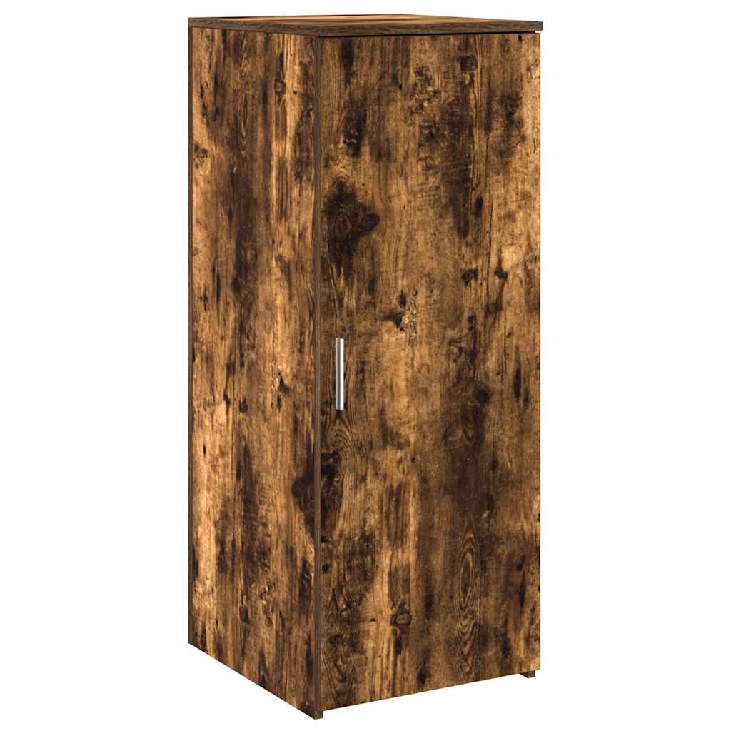Reception desk smoked oak 135x50x103.5 cm wood-based material