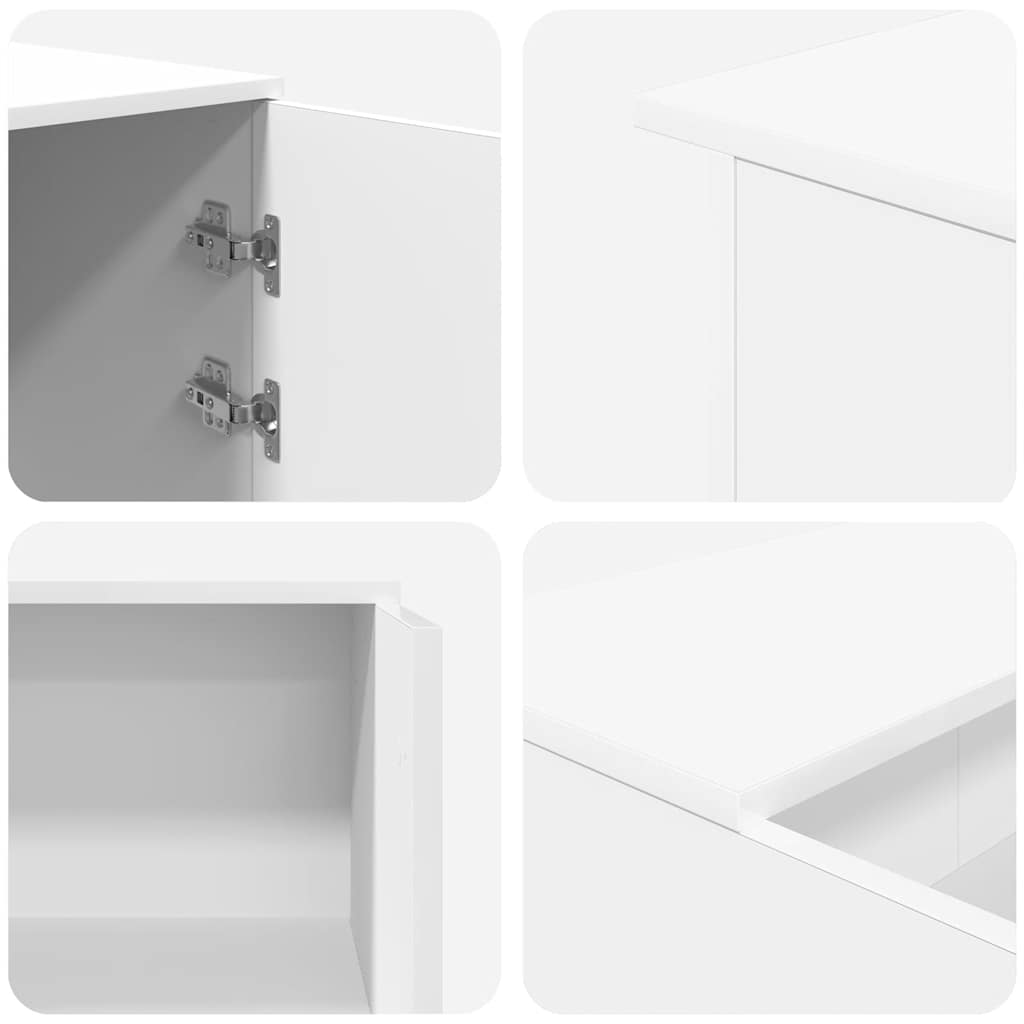 Reception Desk White 155x50x103.5 cm Wood-based material
