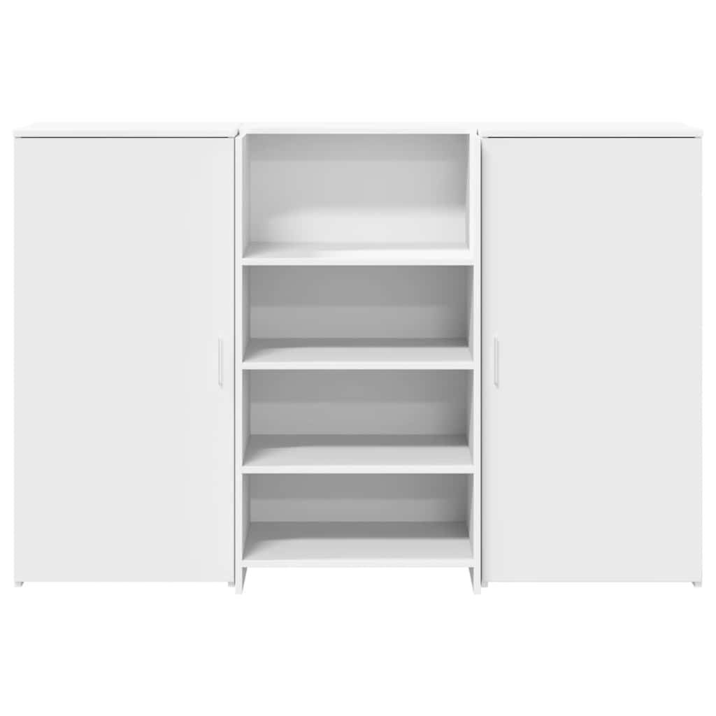 Reception Desk White 155x50x103.5 cm Wood-based material