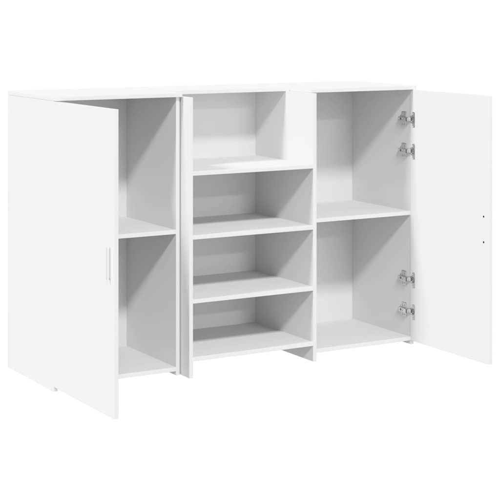 Reception Desk White 155x50x103.5 cm Wood-based material
