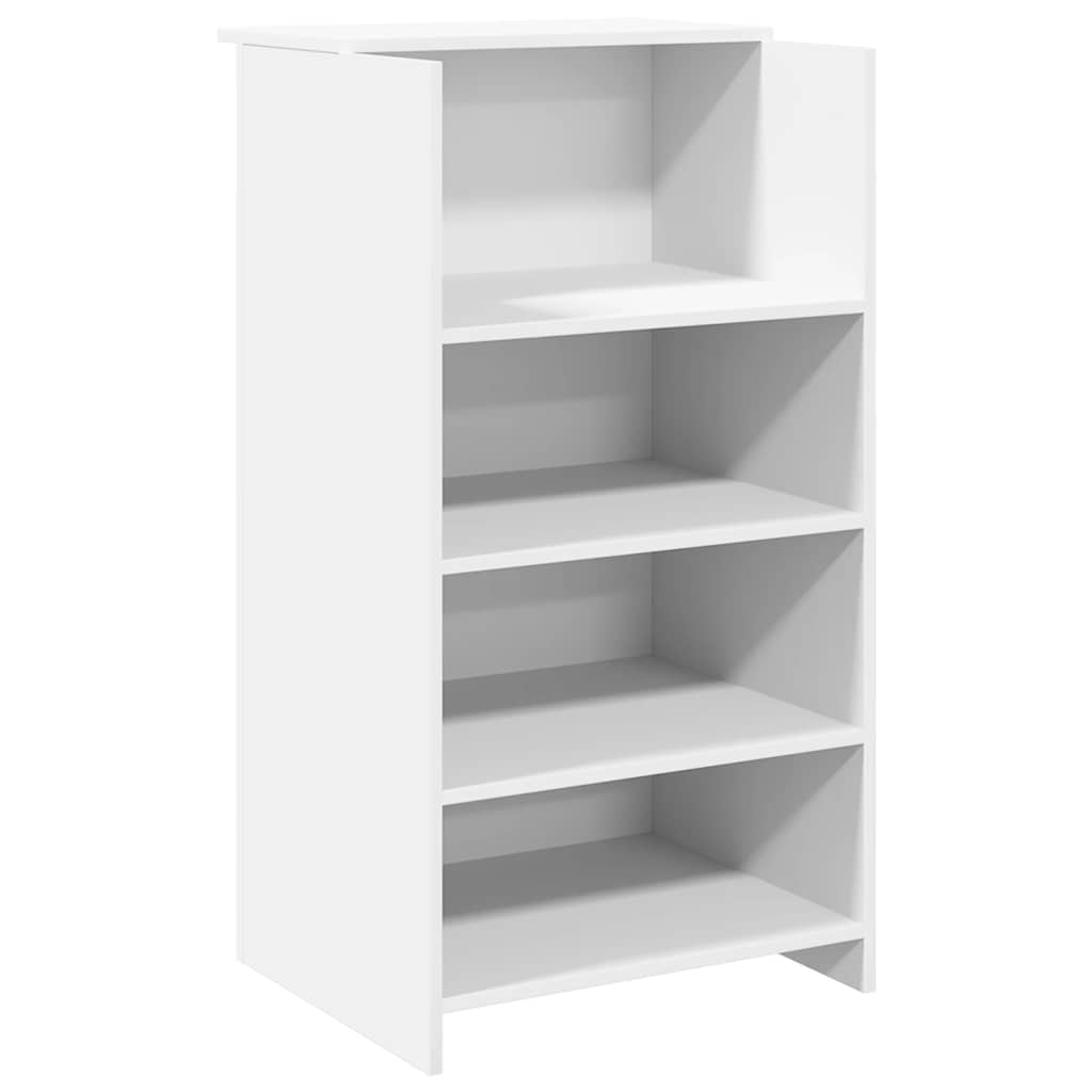 Reception Desk White 155x50x103.5 cm Wood-based material