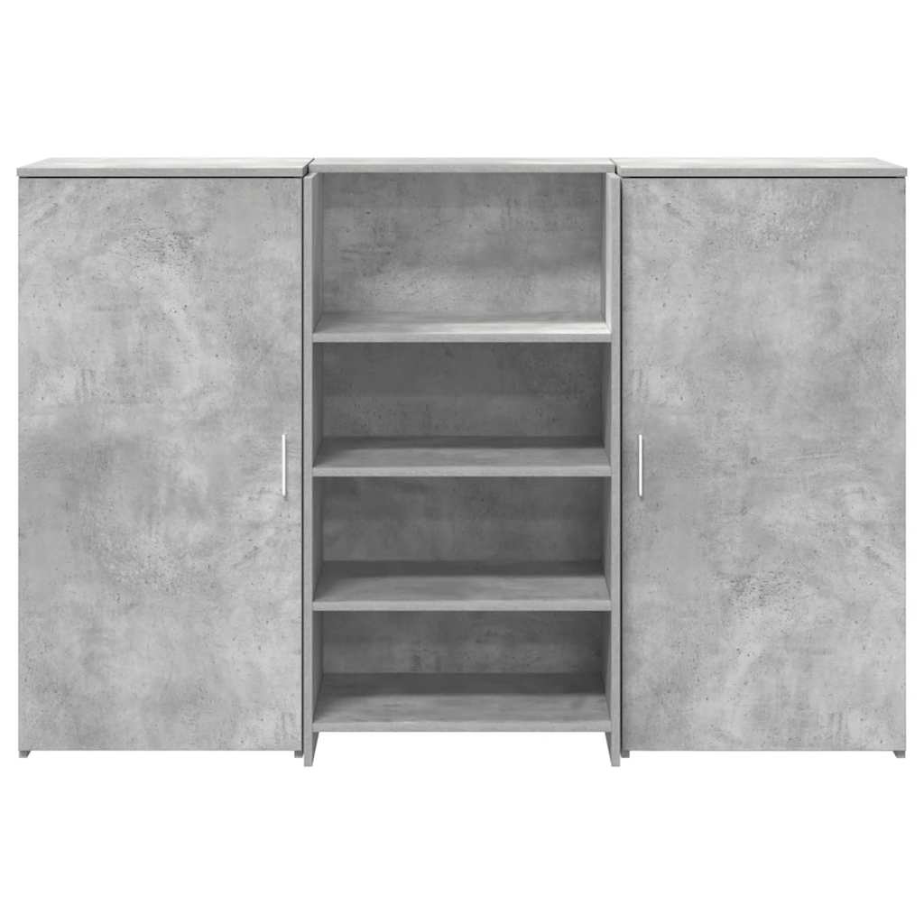 Reception Desk Concrete Gray 155x50x103.5 cm Wood Material