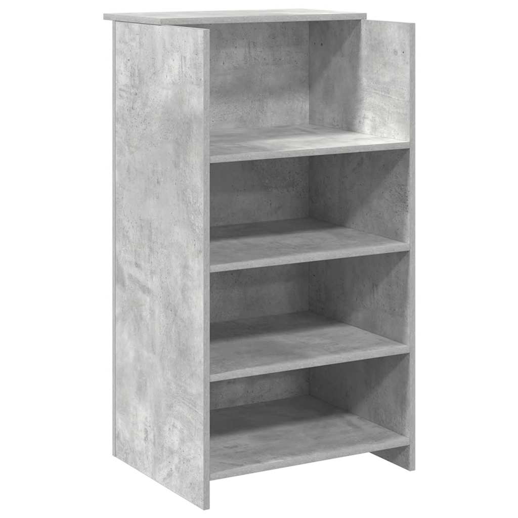 Reception Desk Concrete Gray 155x50x103.5 cm Wood Material