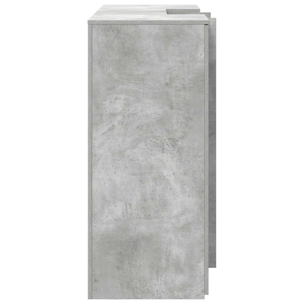 Reception Desk Concrete Gray 155x50x103.5 cm Wood Material