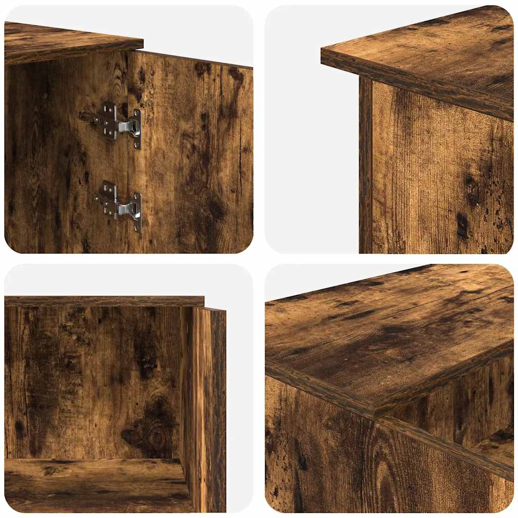 Empfangstheke Räuchereiche 155x50x103,5 cm Holzwerkstoff