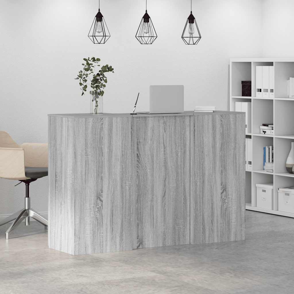 Empfangstheke Grau Sonoma 155x50x103,5 cm Holzwerkstoff