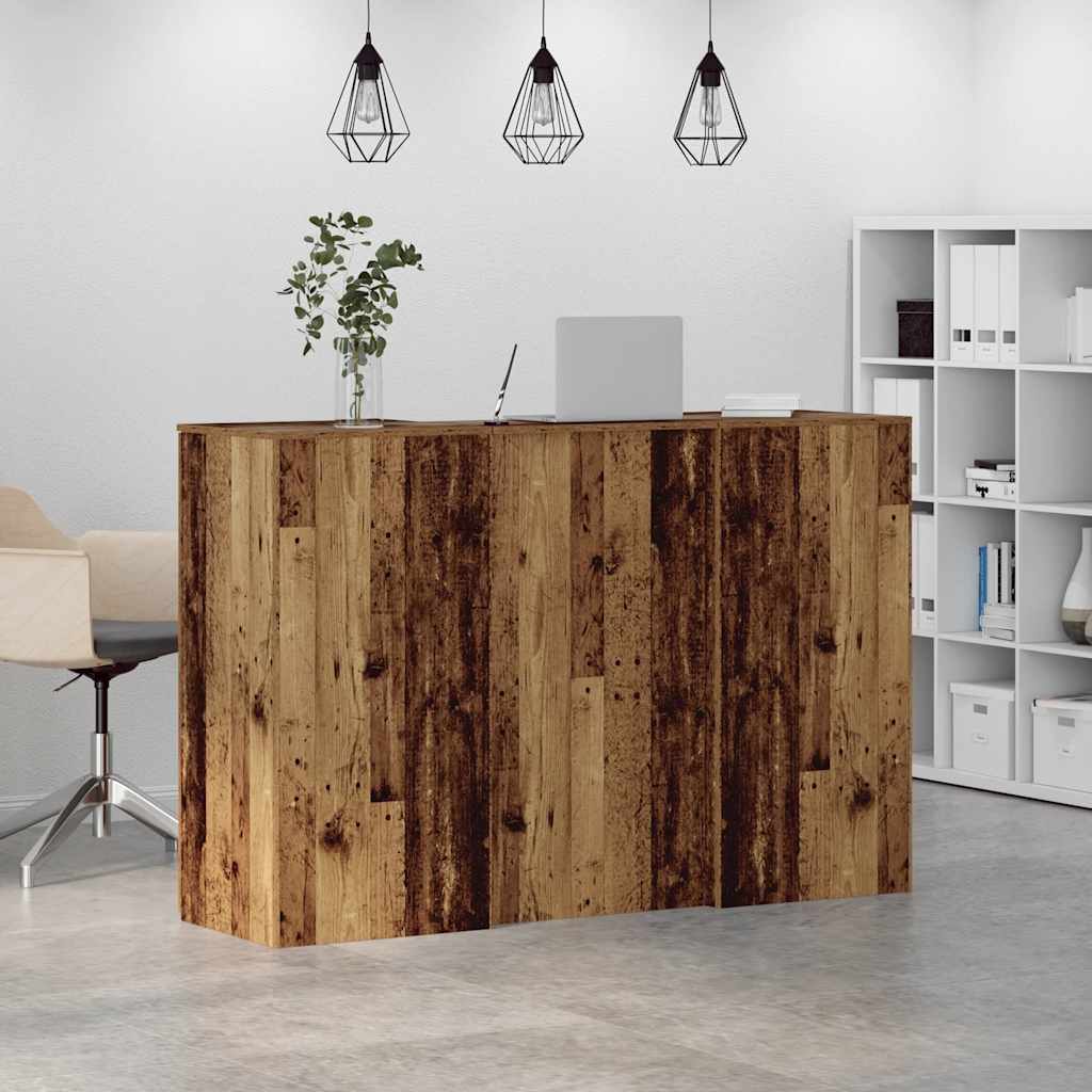 Empfangstheke Altholz-Optik 155x50x103,5 cm Holzwerkstoff