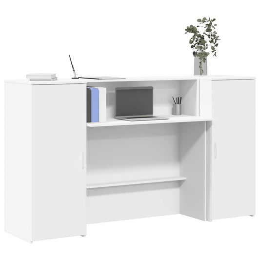 Comptoir d'accueil Blanc 180 x 50 x 103,5 cm Panneau de particules