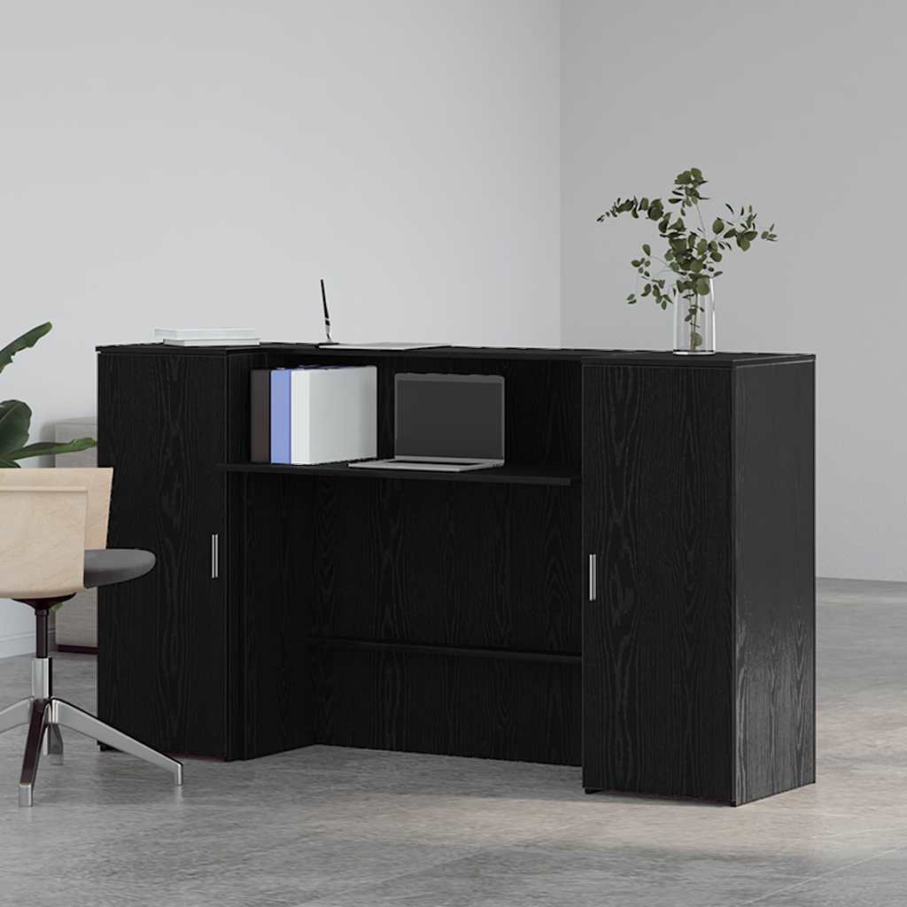 Comptoir d'accueil Chêne noir 180 x 50 x 103,5 cm Bois composite