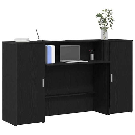 Comptoir d'accueil Chêne noir 180 x 50 x 103,5 cm Bois composite