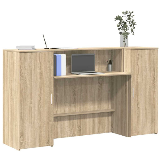 Comptoir de réception chêne Sonoma 180x50x103,5 cm bois d'ingénierie