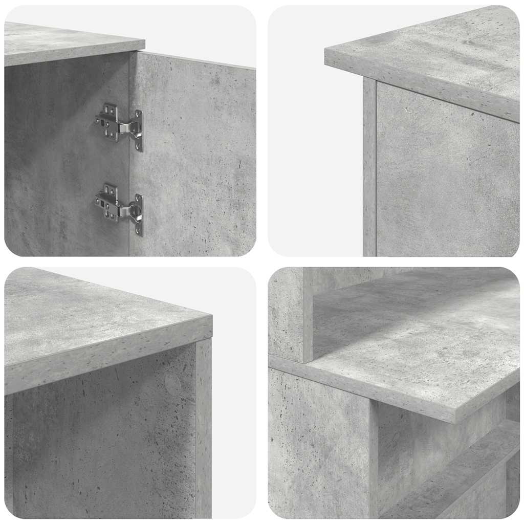 Empfangstheke Betongrau 180x50x103,5 cm Holzwerkstoff