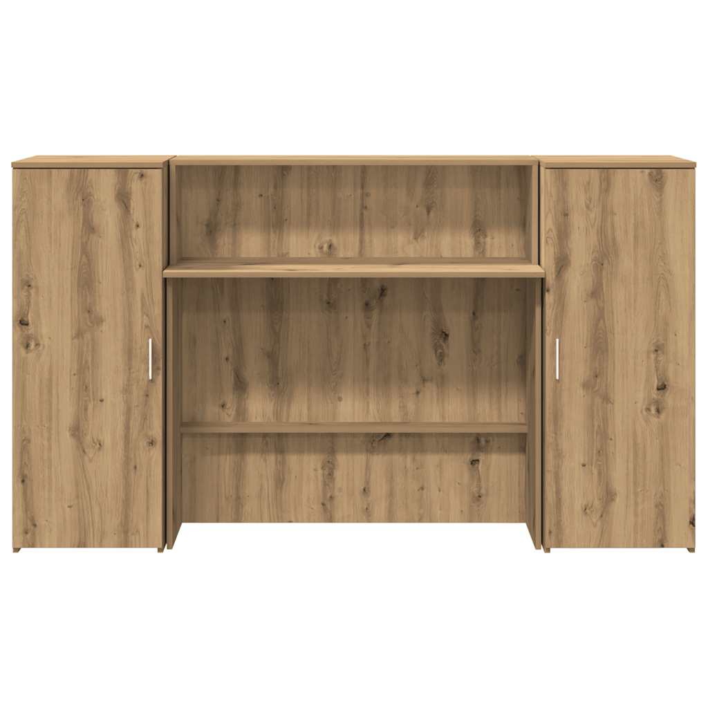 Comptoir d'accueil chêne Artisan 180x50x103,5 cm Panneau de particules