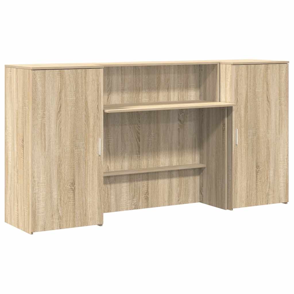 Reception Desk Sonoma Oak 200x50x103.5 cm Wood Material