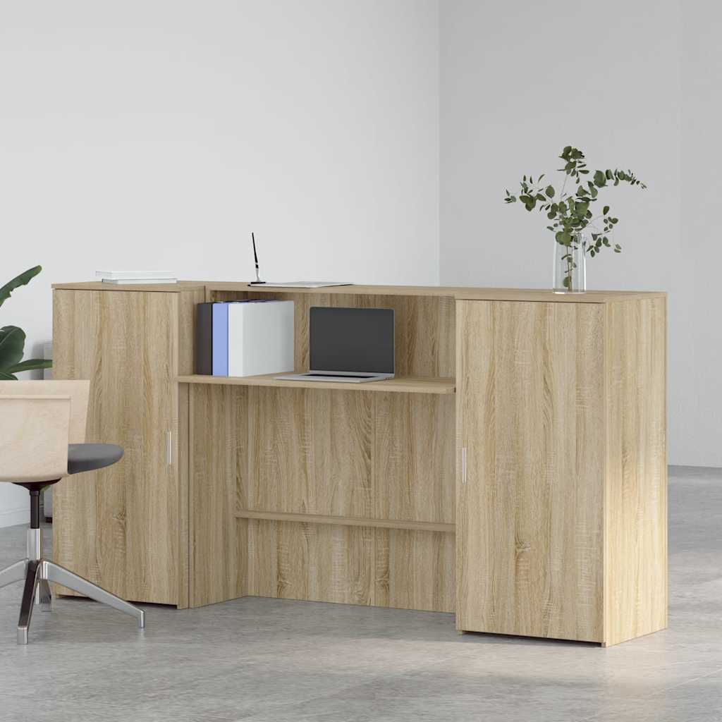 Reception Desk Sonoma Oak 200x50x103.5 cm Wood Material