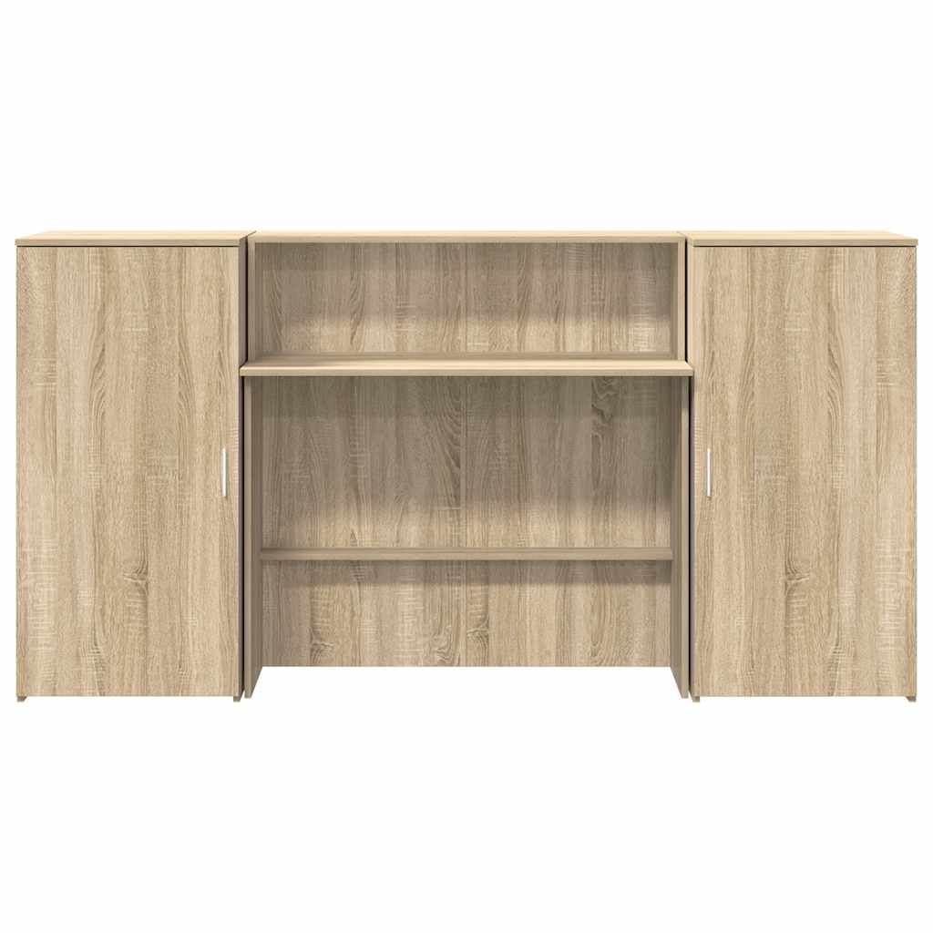Reception Desk Sonoma Oak 200x50x103.5 cm Wood Material