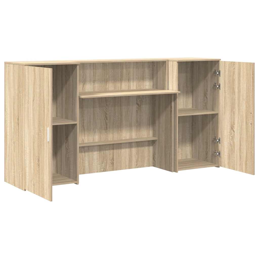 Reception Desk Sonoma Oak 200x50x103.5 cm Wood Material