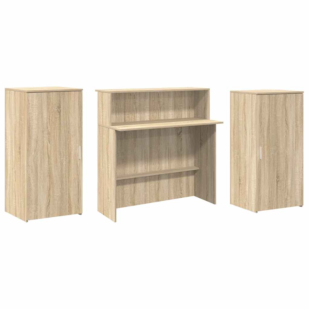Reception Desk Sonoma Oak 200x50x103.5 cm Wood Material