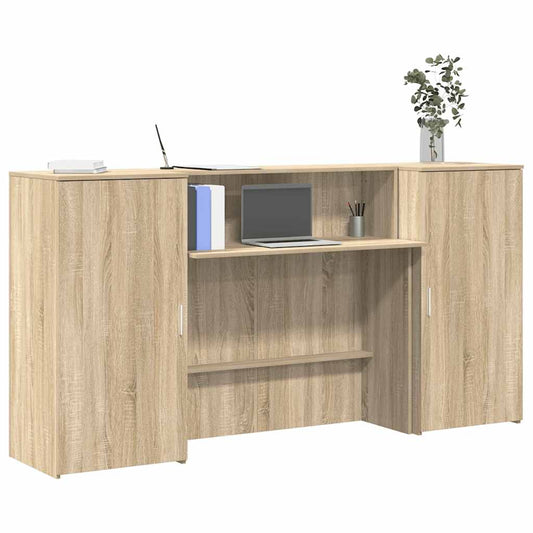 Reception Desk Sonoma Oak 200x50x103.5 cm Wood Material