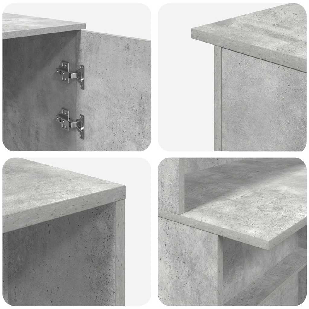 Empfangstheke Betongrau 200x50x103,5 cm Holzwerkstoff