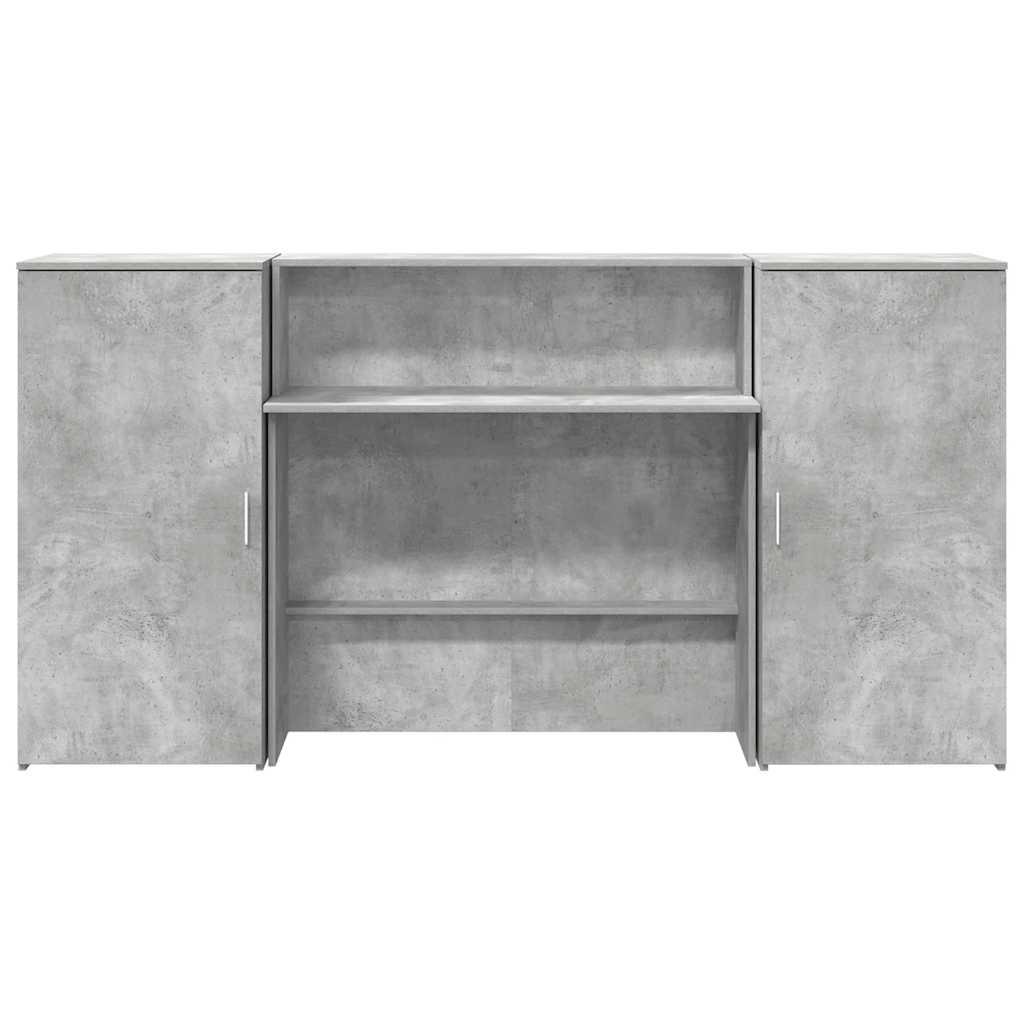 Empfangstheke Betongrau 200x50x103,5 cm Holzwerkstoff