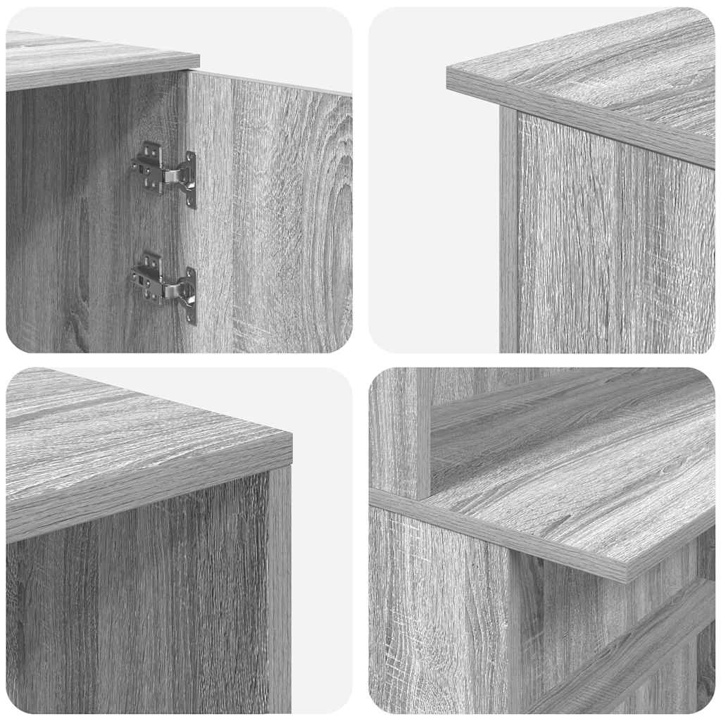 Empfangstheke Grau Sonoma 200x50x103,5 cm Holzwerkstoff
