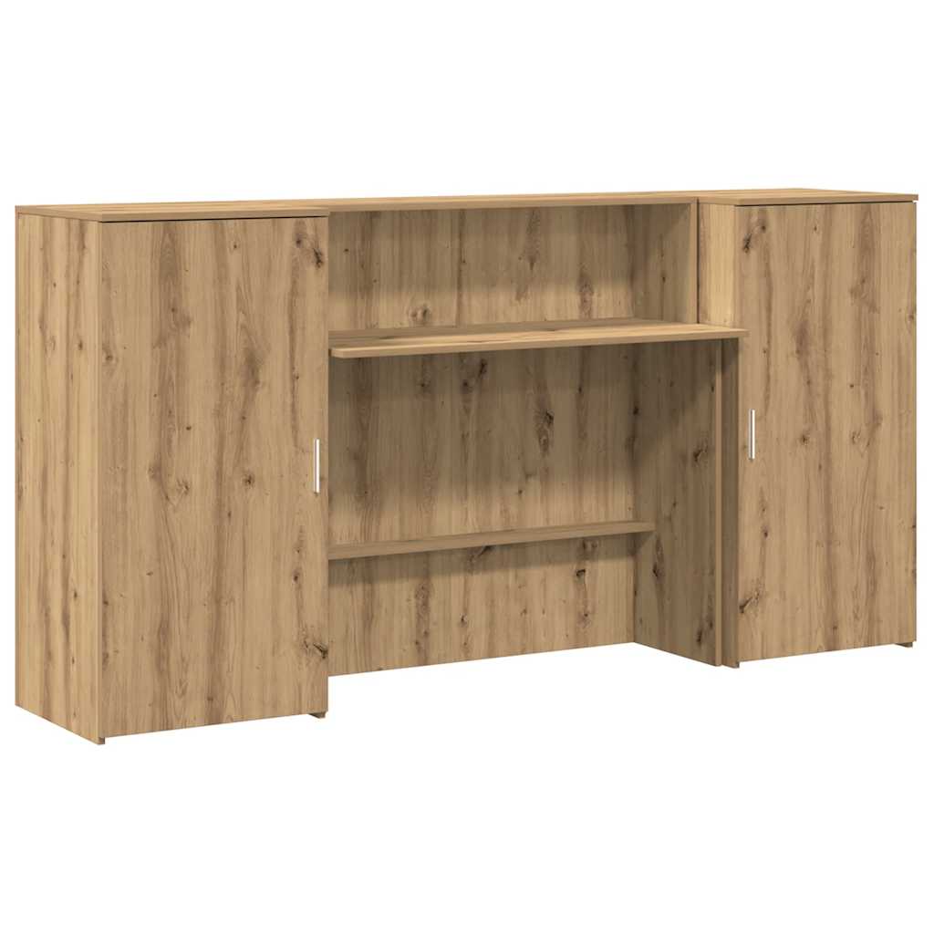 Comptoir d'accueil chêne Artisan 200x50x103,5 cm Panneau de particules