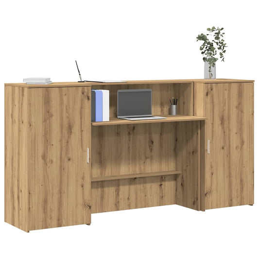 Reception Desk Artisan Oak 200x50x103.5 cm Wood-Based Panel
