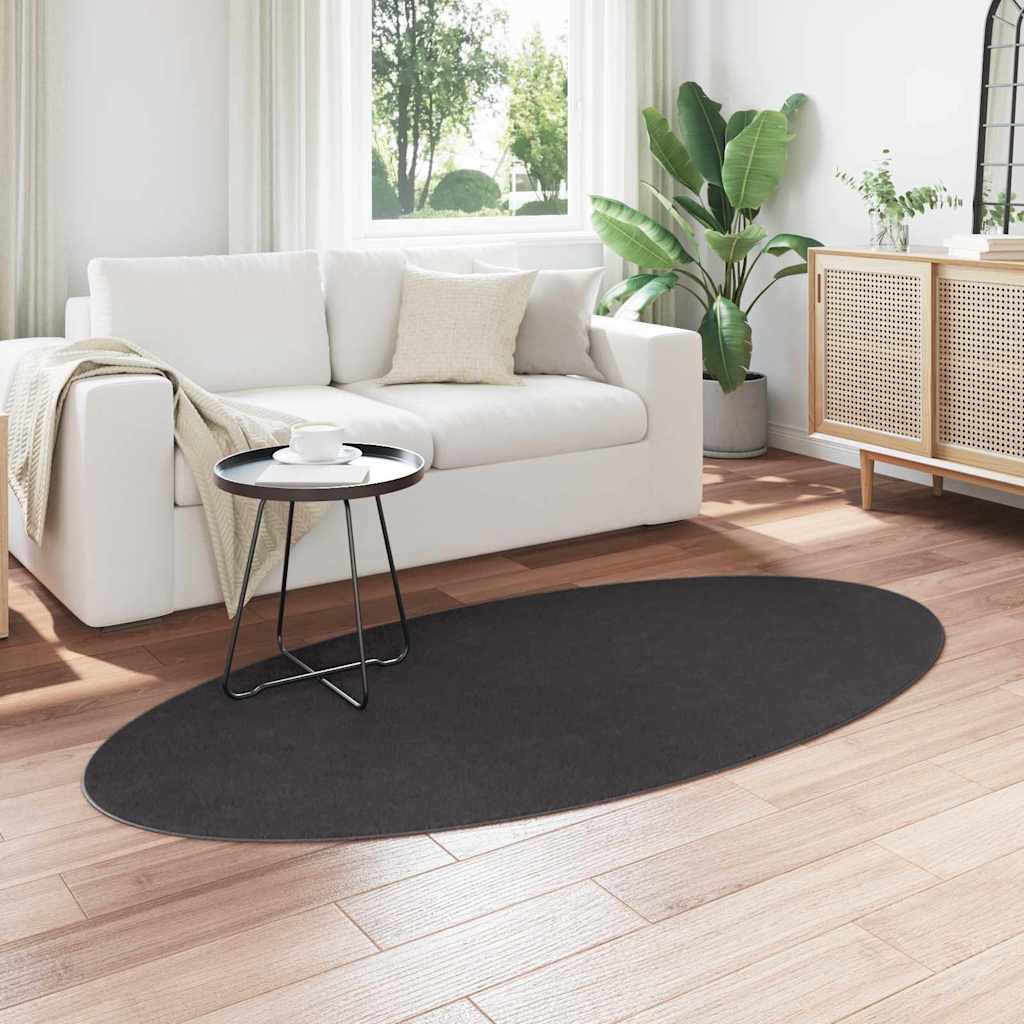 Tapis HUARTE anthracite 100 x 200 cm 100 % polyester
