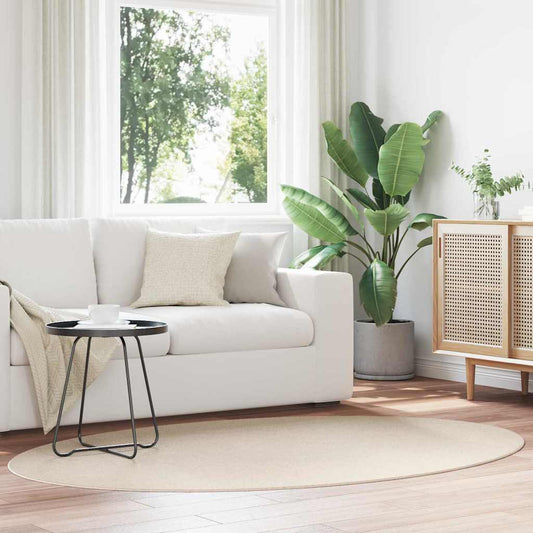 Tapis ovales HUARTE Beige 140 x 200 cm 100 % polyester