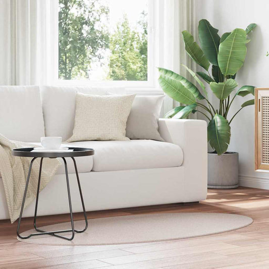 Tapis ovale HUARTE Sable 80 x 150 cm 100 % Polyester